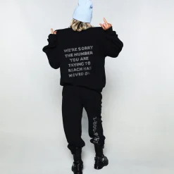 Black 1-800 Mac Slim Sweatpants Remix