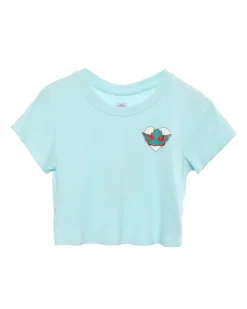 Blue Read Receipts Crop Tee