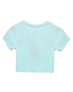 Blue Read Receipts Crop Tee