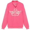 Cherub University Pink Henley Crewneck