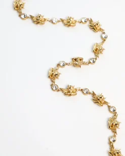 Crystal Clear Gold Necklace