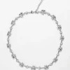 Crystal Clear Silver Necklace
