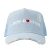 Denim 1-800 Heart Trucker Hat