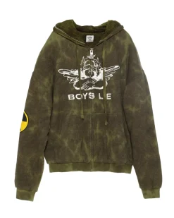 Don't Test Me Terry Natural Harley Zip-Up Hoodie