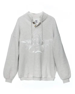 Grey Boys Lie Athletics Henley Crewneck