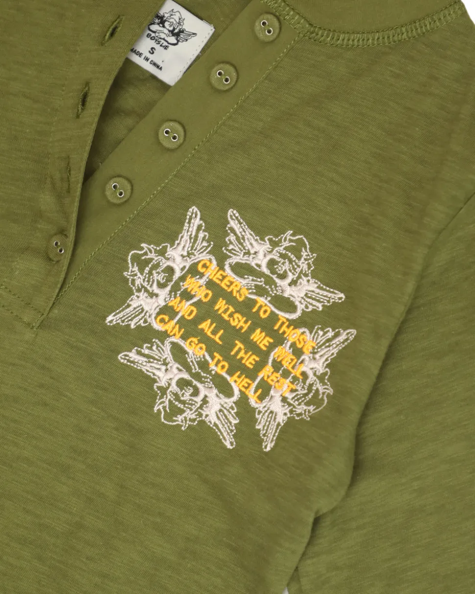 On the Rocks Crop Henley
