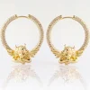 Pavé Cloud 9 Hoop Earrings