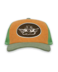 Pumpkin Corduroy Trucker Hat