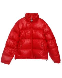 Red Puffer Logo Jacket