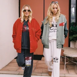 Red Roses, Red Roses Fleece Varsity Jacket
