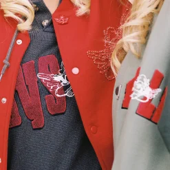 Red Roses, Red Roses Fleece Varsity Jacket