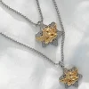 Silver/Gold Star Crossed Lovers Necklace