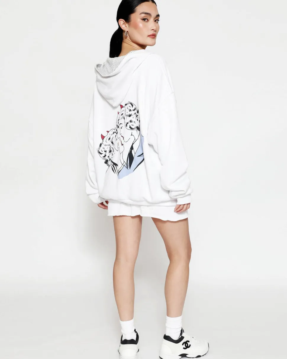 Smitten Zip-Up Boyfriend Hoodie