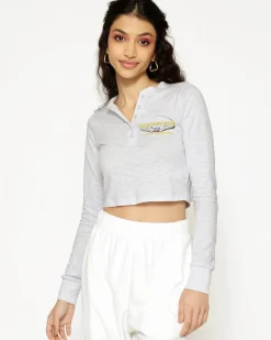 Spread Your Wings Crop Henley