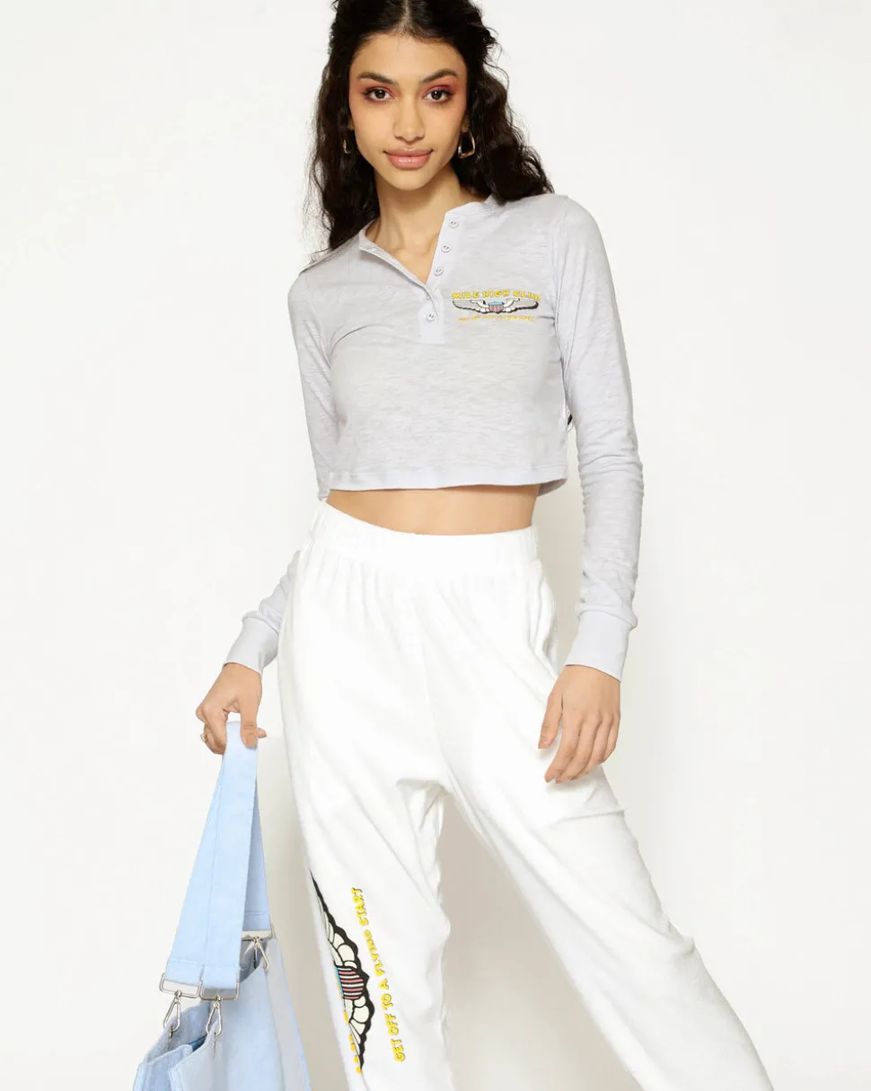 Spread Your Wings Crop Henley