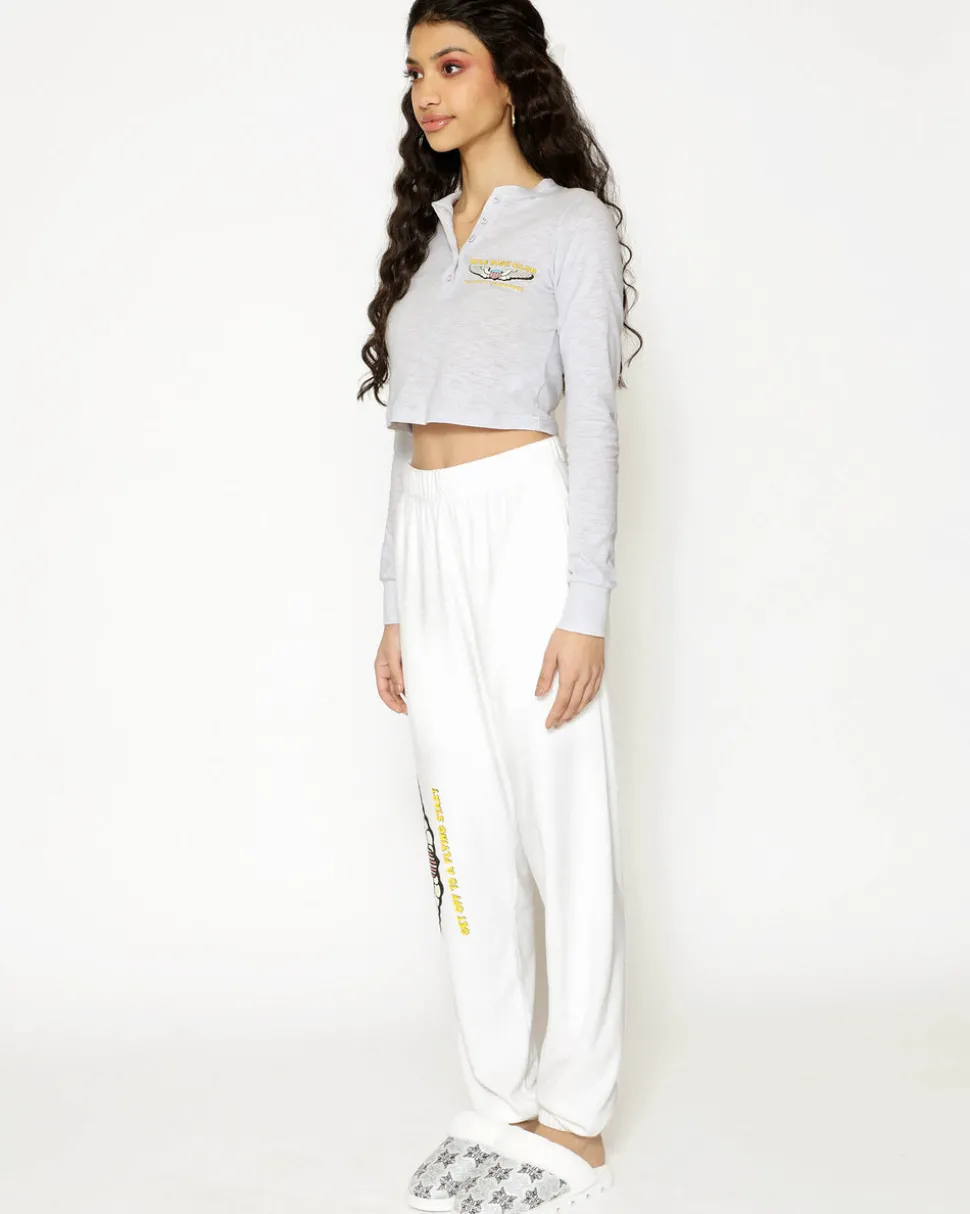 Spread Your Wings Crop Henley