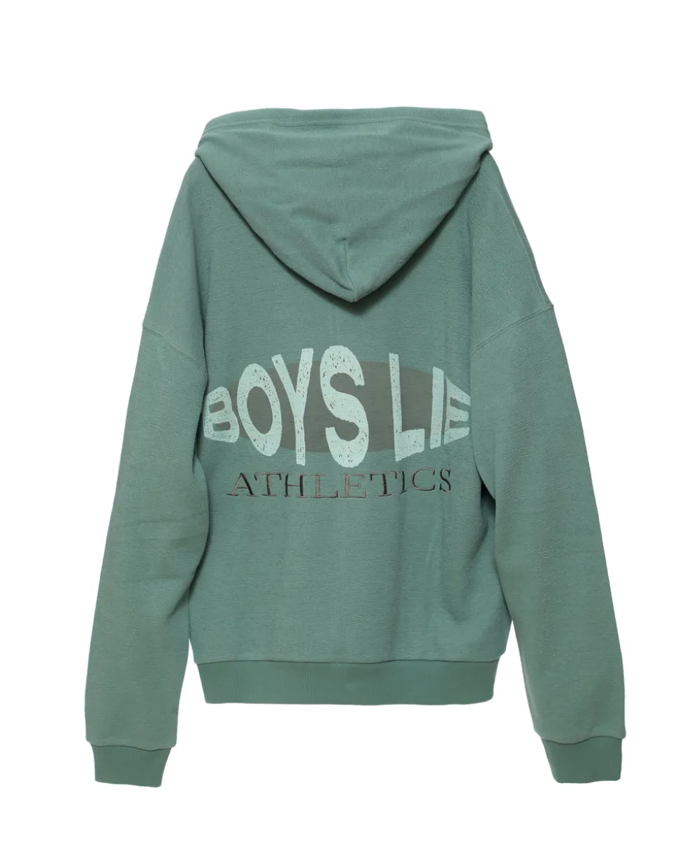 Teal Boys Lie Athletics Harley Zip-Up Hoodie