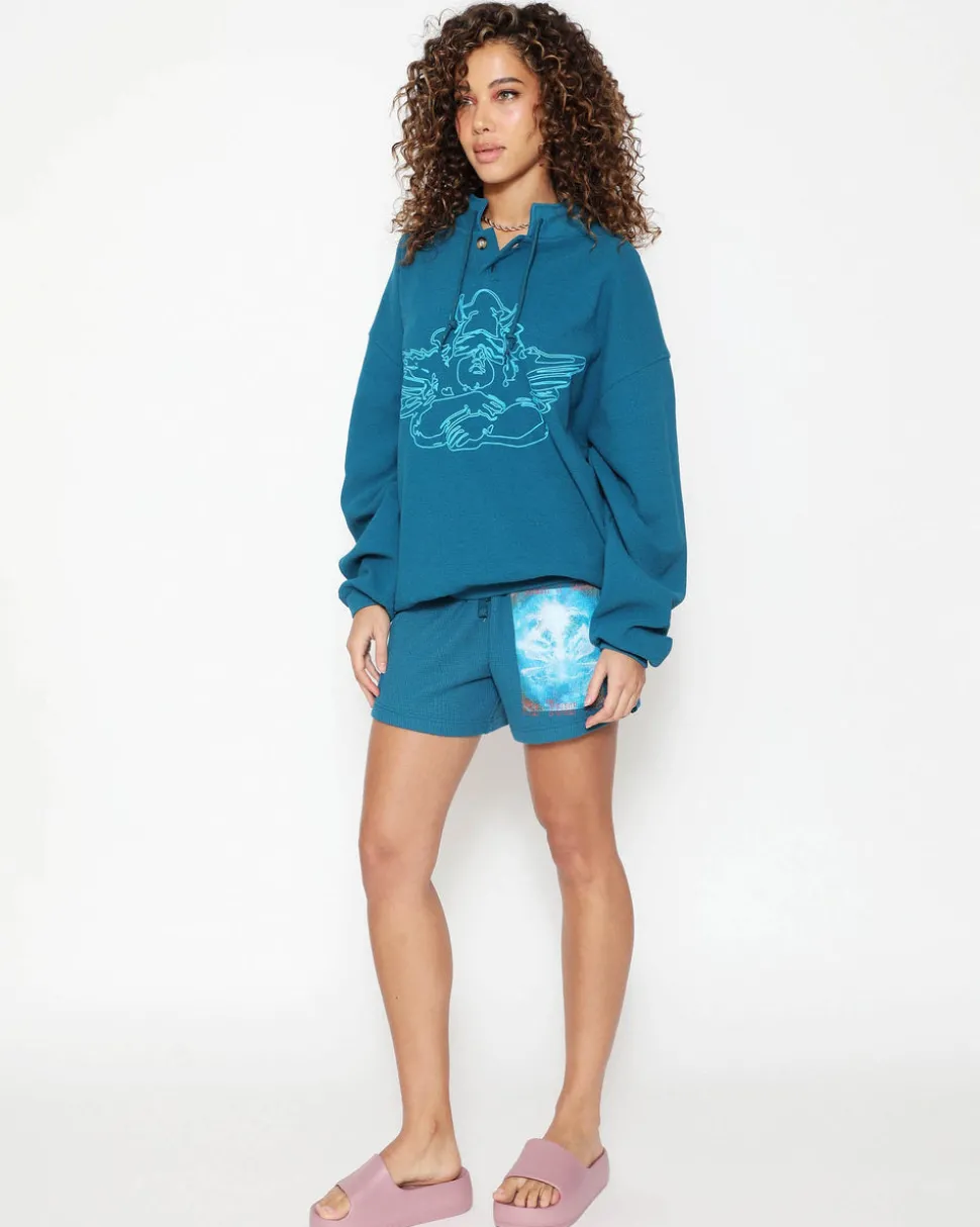 Washed Up Thermal Boyfriend Shorts
