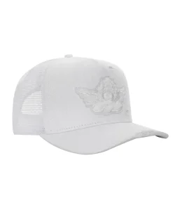 White Denim Trucker Hat
