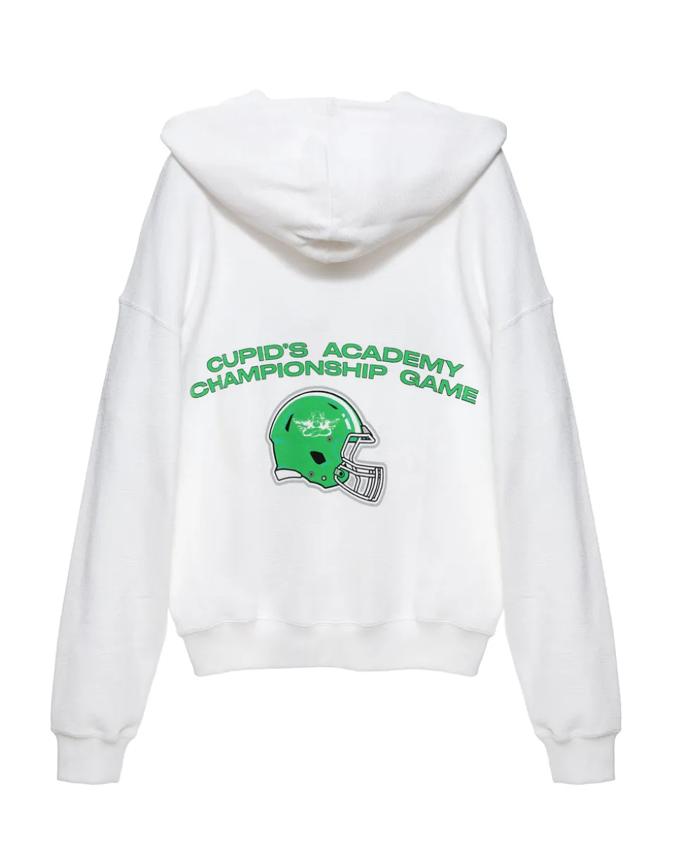 White Don't Fumble Racer Hoodie