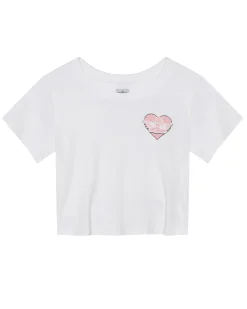 White Read Receipts Crop Tee