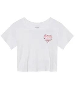 White Read Receipts Crop Tee